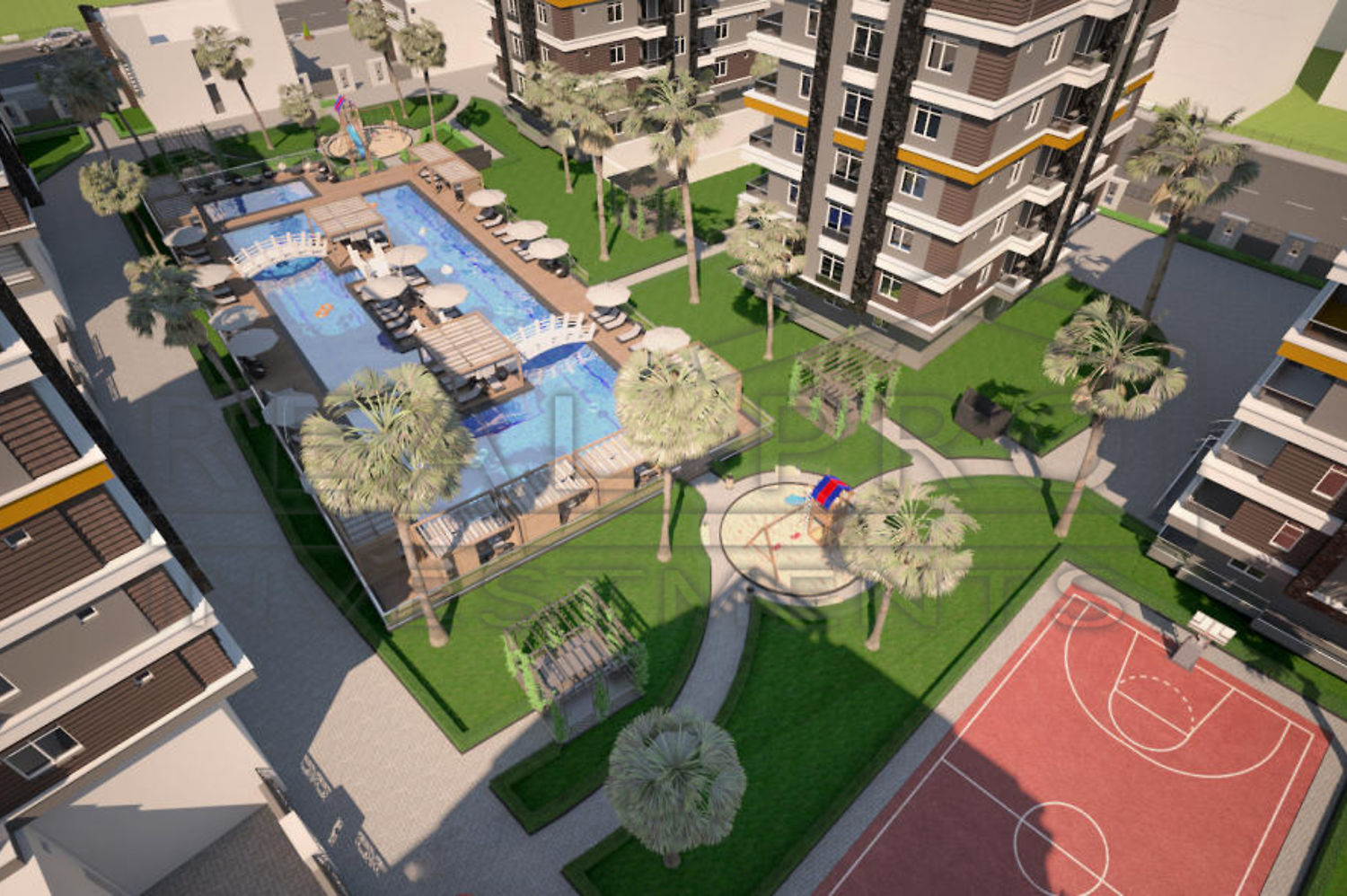 three bedroom apartments in a luxury residence in kepez antalya